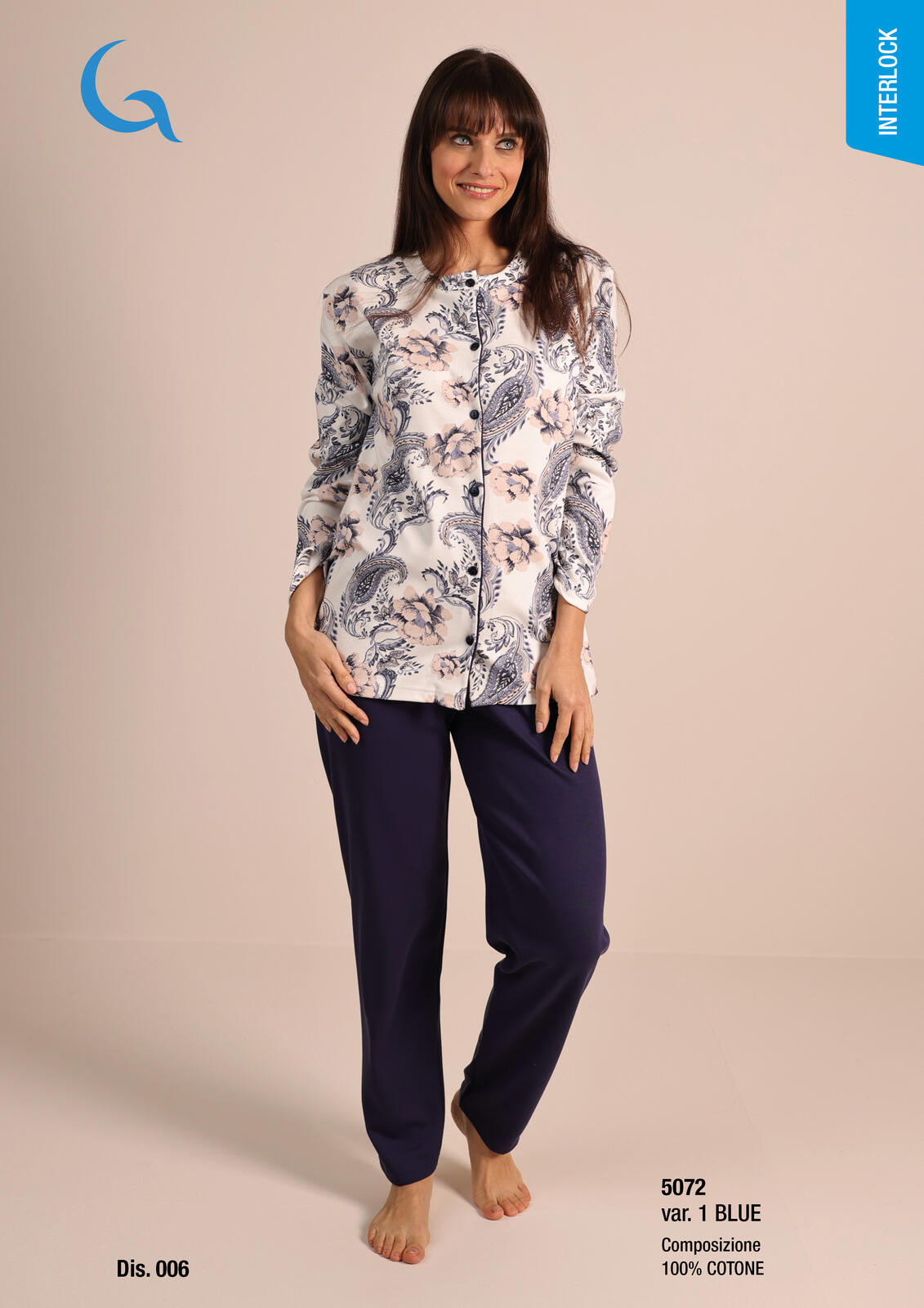PIGIAMA APERTO DONNA M/L 5072 Tellini S.r.l. Ingrosso Abbigliamento